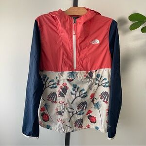 North Face Windwall Anorak Windbreaker Jacket Hooded Front Pocket Kids Girls